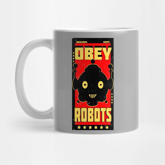 OBEY ROBOTS (Distressed Edition) by TaliDe